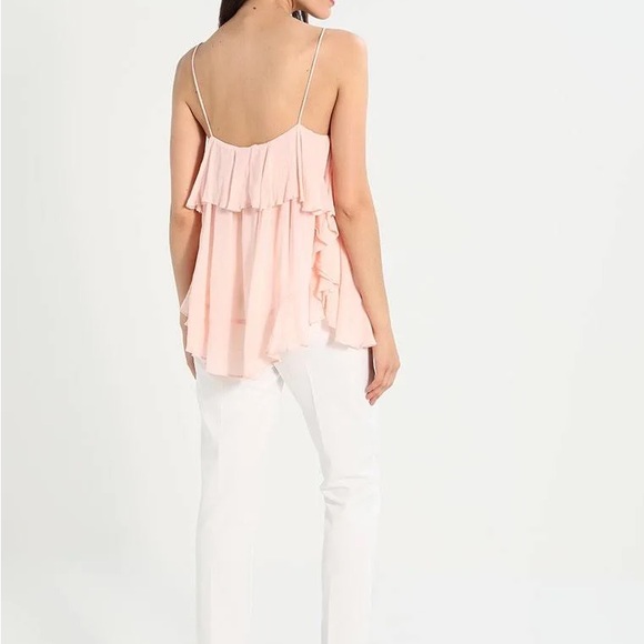 Free People Intimately Pink Cascade Ruffled Camisole Top Medium - Picture 3 of 8